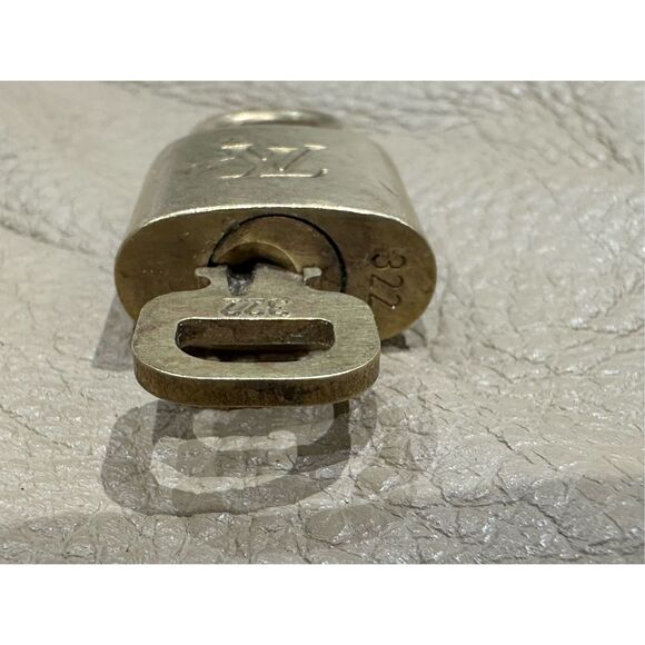 Louis Vuitton Vintage Brass PadLock & Key Lock & Key Authentic #322 - Picture 3 of 3